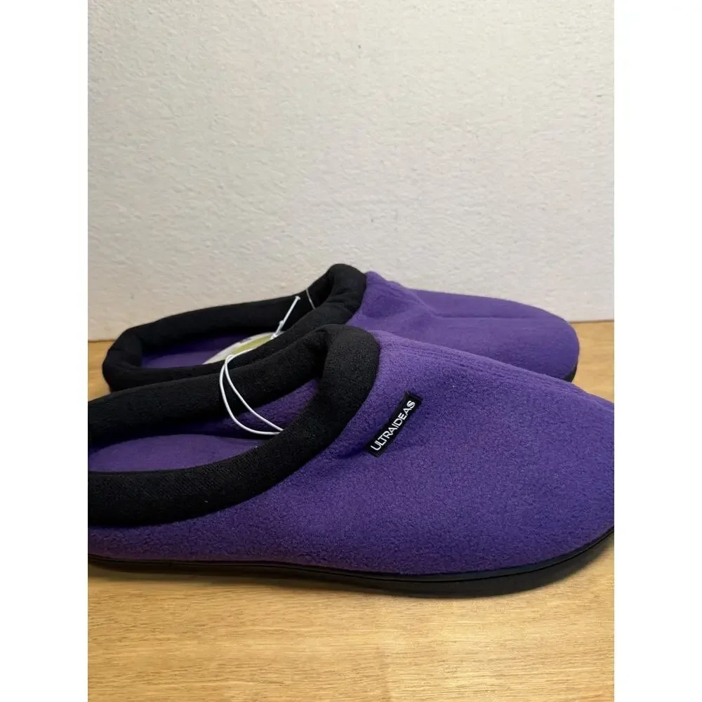 UltraIdeas Purple Fleece Slippers House Shoes Men’s 11-12 Women’s 13-14 NWT